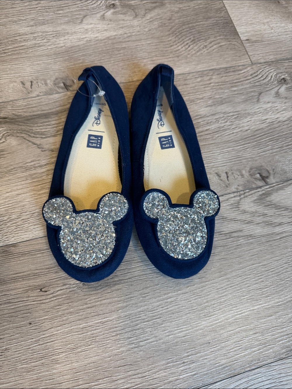 Disney Navy Glitter Mickey Slip-On Flats